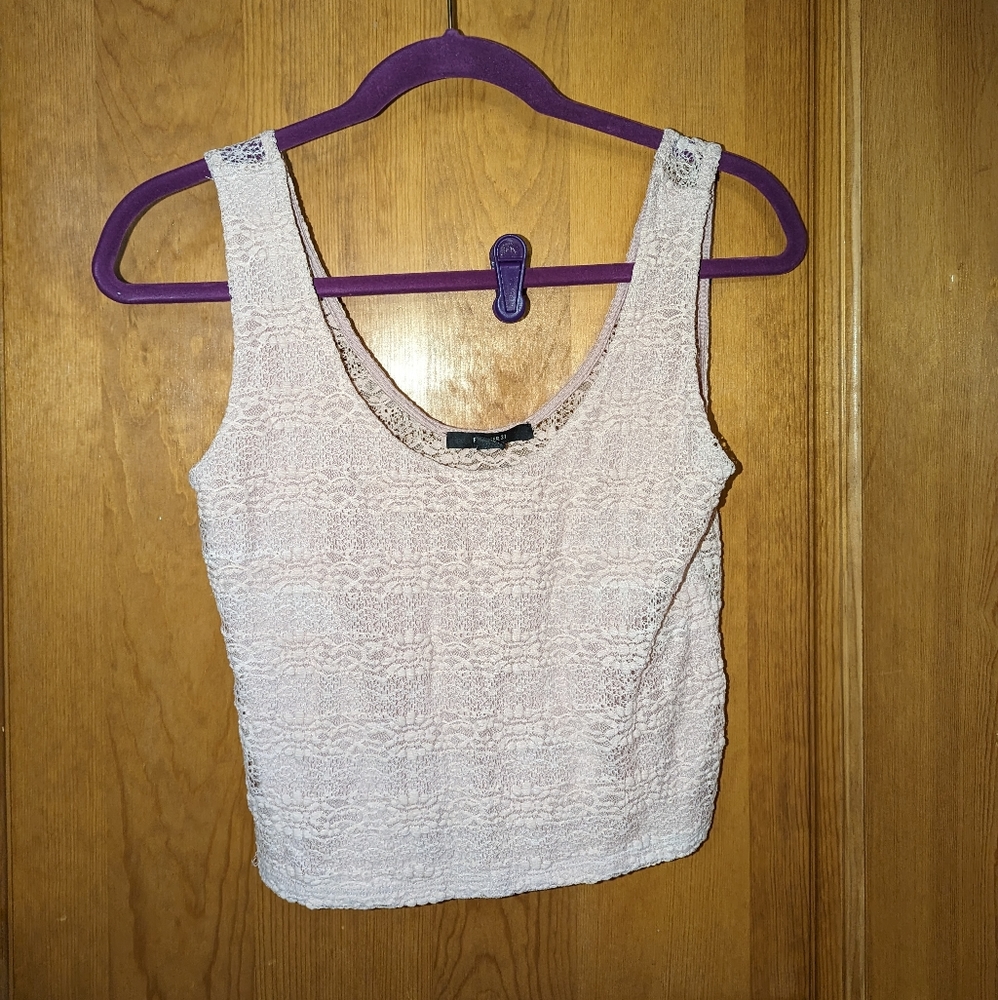 🔴Pink lace Forever 21 Crop Top